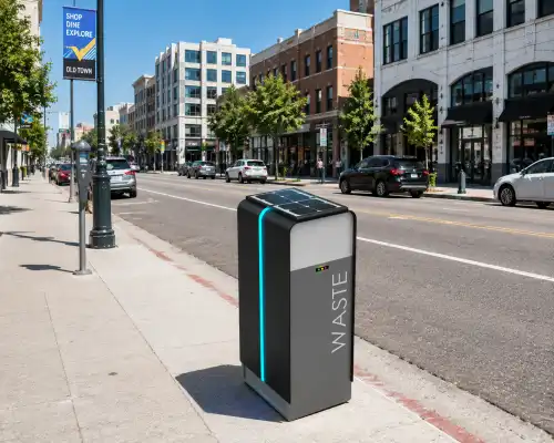 How does a Solar Smart bin can trigger a smoke alarm?